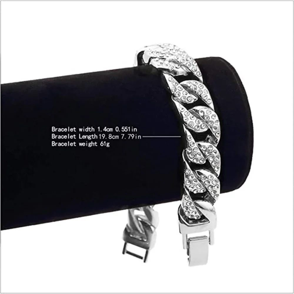 18k Gold Iced Out Bracelet